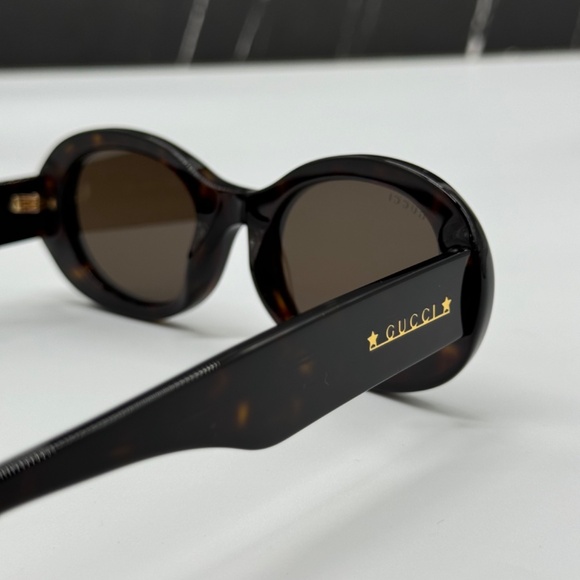 NEW GG1587S 002 GUCCI HAVANA BROWN OVAL WOMEN GUCCI SUNGLASSES - Picture 9 of 13